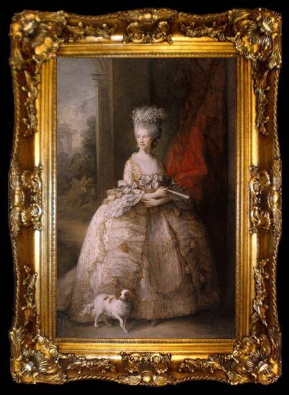 framed  Thomas Gainsborough Queen Charlotte (mk25), ta009-2